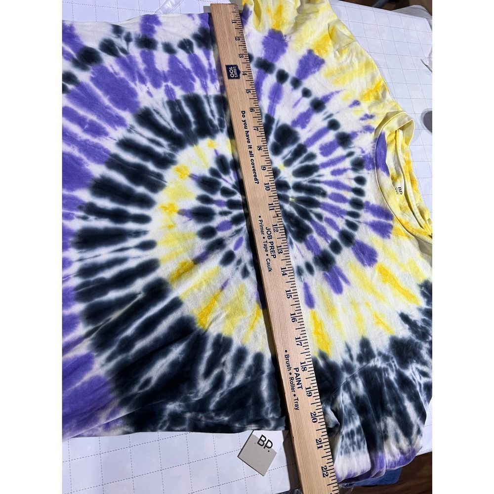Bp Gender Inclusive In Purple- Yellow Tie Dye Tee xs - Picture 7 of 9